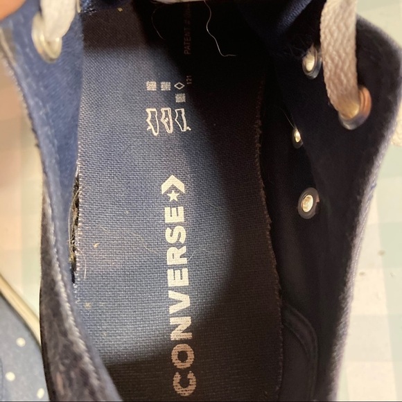 Converse y3 chambray Polka dot all star sneakers - Picture 8 of 9